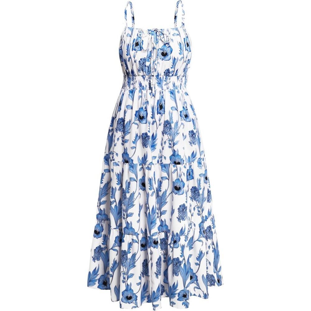 Plus Size Summer Dress Boho Maxi Sundress with Pockets Casual Vacation